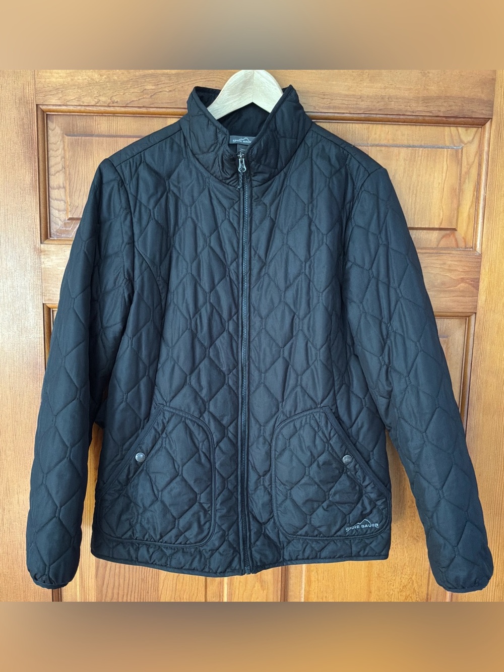 Eddie Bauer Black Diamond Quilted Utility Zipper Jacket Sz Large